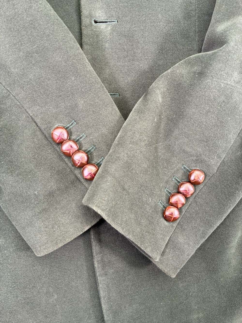 J. Peterman Duca Visconti Moleskin Sport Coat Blazer Green Size 36 - Picture 9 of 15